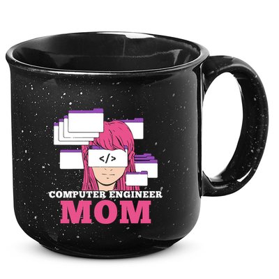 Computer Engineer Mom Coder Coding Programmer Programming Gift 15oz Campfire Ceramic Mug