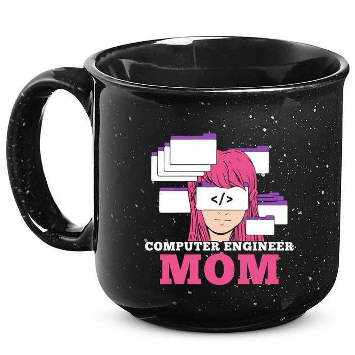 Computer Engineer Mom Coder Coding Programmer Programming Gift 15oz Campfire Ceramic Mug