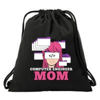 Computer Engineer Mom Coder Coding Programmer Programming Gift Drawstring Bag