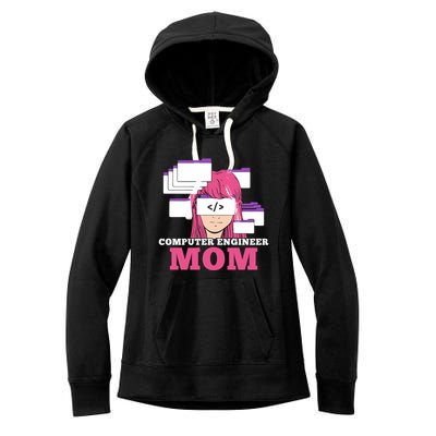 Computer Engineer Mom Coder Coding Programmer Programming Gift Women's Fleece Hoodie