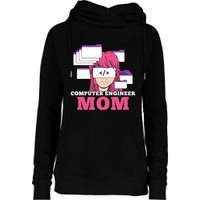 Computer Engineer Mom Coder Coding Programmer Programming Gift Womens Funnel Neck Pullover Hood