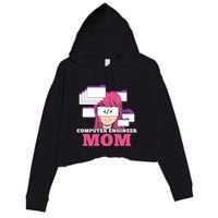 Computer Engineer Mom Coder Coding Programmer Programming Gift Crop Fleece Hoodie