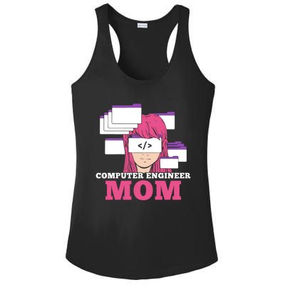 Computer Engineer Mom Coder Coding Programmer Programming Gift Ladies PosiCharge Competitor Racerback Tank