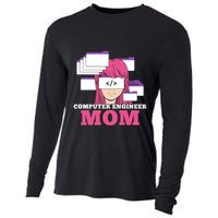 Computer Engineer Mom Coder Coding Programmer Programming Gift Cooling Performance Long Sleeve Crew