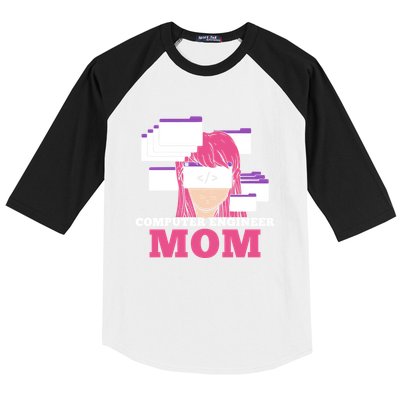 Computer Engineer Mom Coder Coding Programmer Programming Gift Baseball Sleeve Shirt