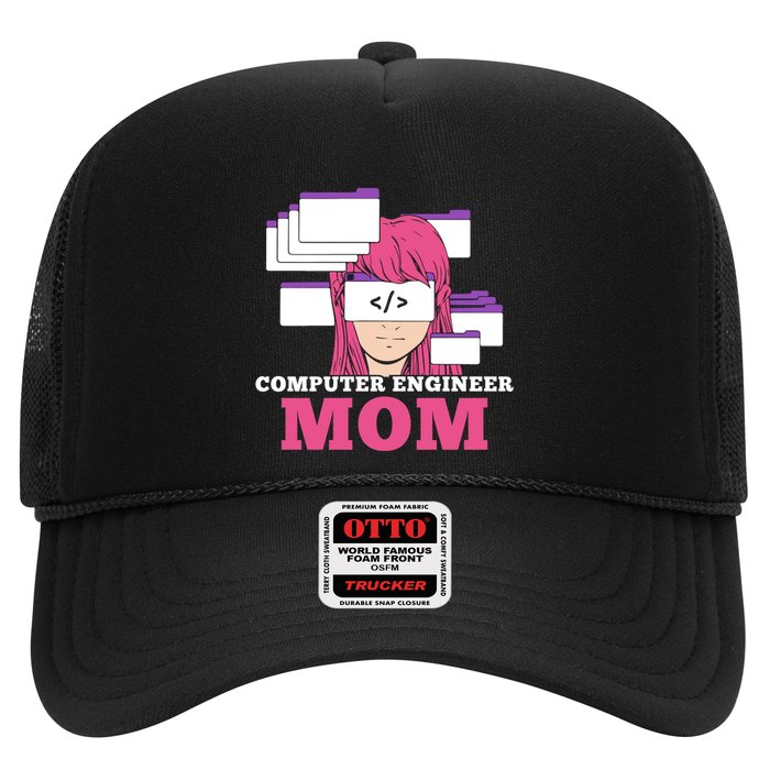 Computer Engineer Mom Coder Coding Programmer Programming Gift Trucker Hat