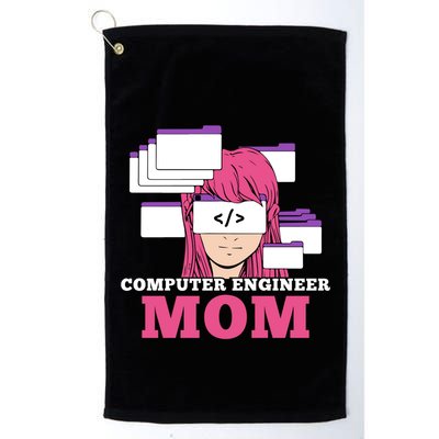 Computer Engineer Mom Coder Coding Programmer Programming Gift Golf Towel
