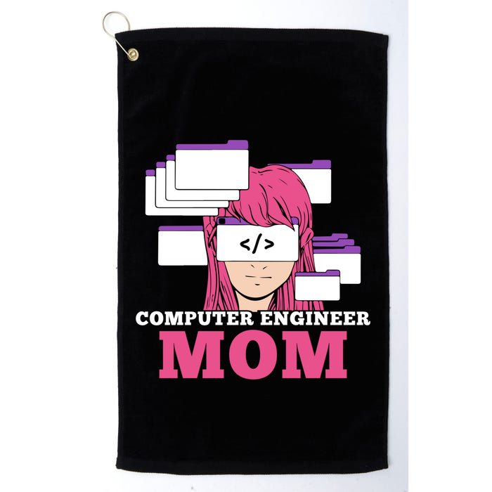 Computer Engineer Mom Coder Coding Programmer Programming Gift Golf Towel