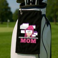 Computer Engineer Mom Coder Coding Programmer Programming Gift Golf Towel