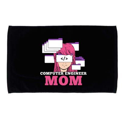 Computer Engineer Mom Coder Coding Programmer Programming Gift Microfiber Hand Towel