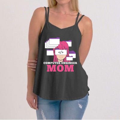 Computer Engineer Mom Coder Coding Programmer Programming Gift Women's Strappy Tank