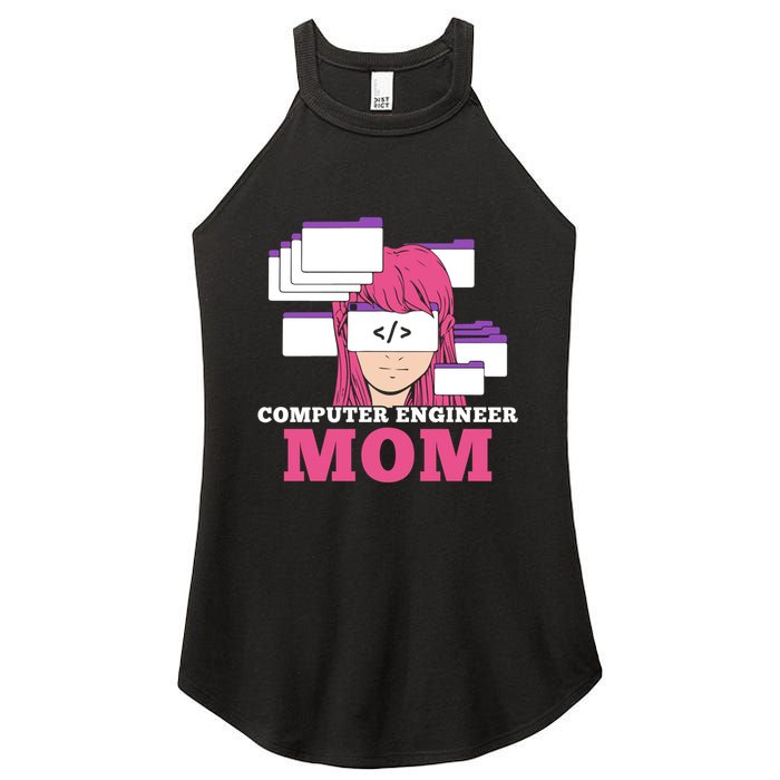 Computer Engineer Mom Coder Coding Programmer Programming Gift Women's Perfect Tri Rocker Tank