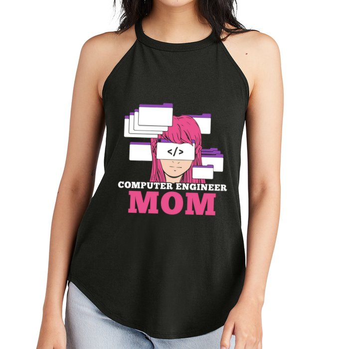 Computer Engineer Mom Coder Coding Programmer Programming Gift Women's Perfect Tri Rocker Tank