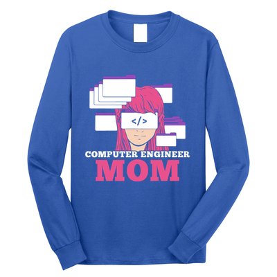 Computer Engineer Mom Coder Coding Programmer Programming Gift Long Sleeve Shirt
