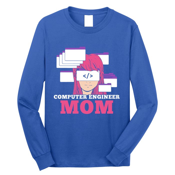 Computer Engineer Mom Coder Coding Programmer Programming Gift Long Sleeve Shirt