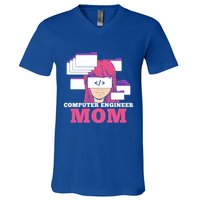 Computer Engineer Mom Coder Coding Programmer Programming Gift V-Neck T-Shirt