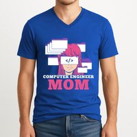 Computer Engineer Mom Coder Coding Programmer Programming Gift V-Neck T-Shirt