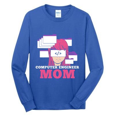 Computer Engineer Mom Coder Coding Programmer Programming Gift Tall Long Sleeve T-Shirt
