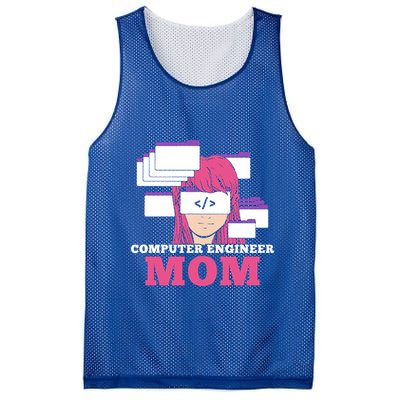 Computer Engineer Mom Coder Coding Programmer Programming Gift Mesh Reversible Basketball Jersey Tank