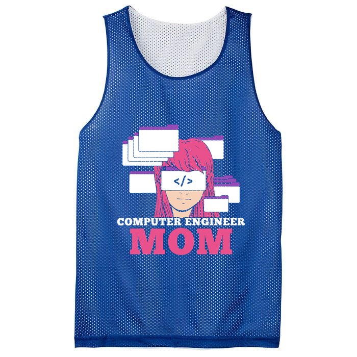 Computer Engineer Mom Coder Coding Programmer Programming Gift Mesh Reversible Basketball Jersey Tank