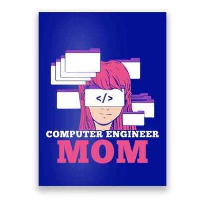 Computer Engineer Mom Coder Coding Programmer Programming Gift Poster