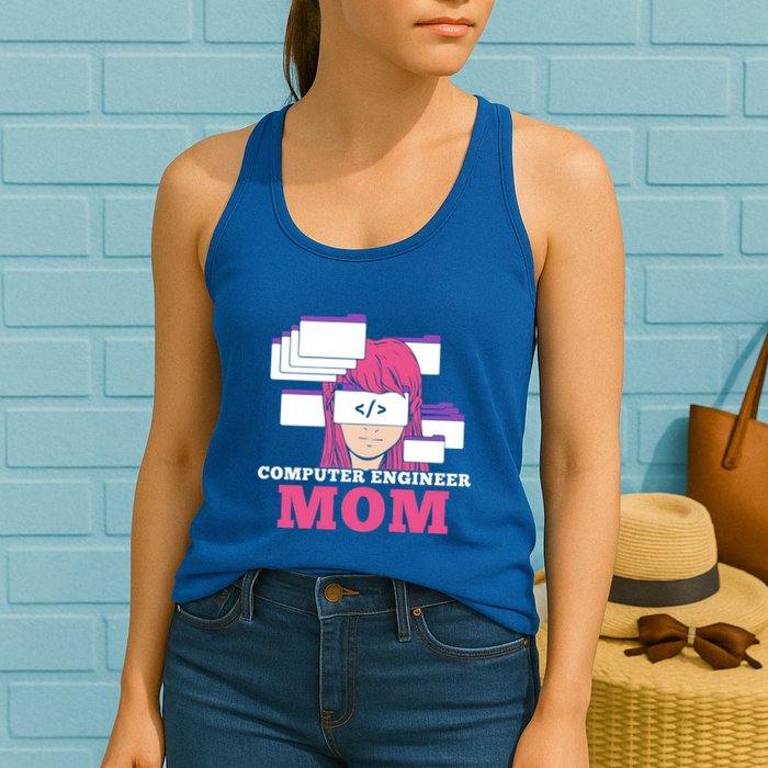 Computer Engineer Mom Coder Coding Programmer Programming Gift Womens Tank Top