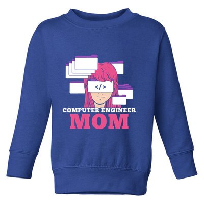 Computer Engineer Mom Coder Coding Programmer Programming Gift Toddler Sweatshirt