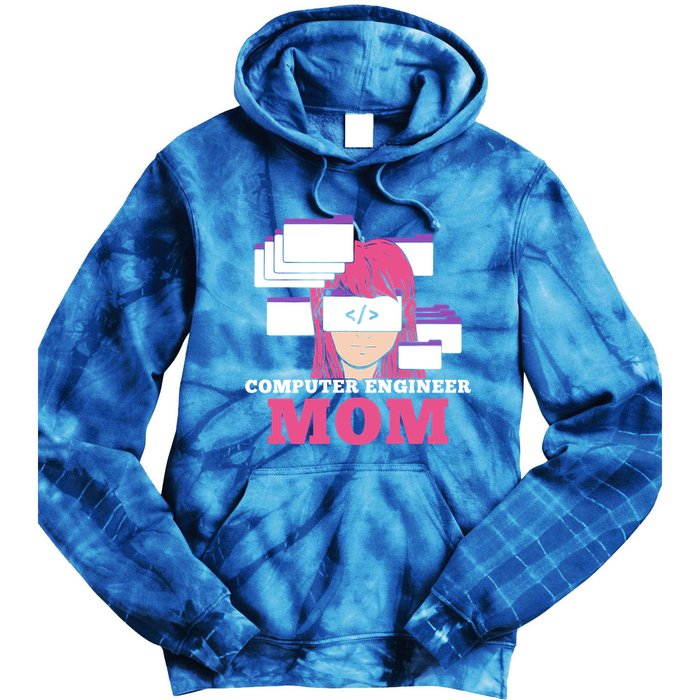 Computer Engineer Mom Coder Coding Programmer Programming Gift Tie Dye Hoodie