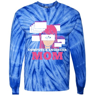 Computer Engineer Mom Coder Coding Programmer Programming Gift Tie-Dye Long Sleeve Shirt