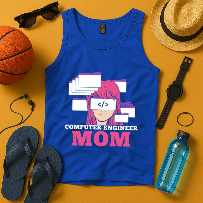 Computer Engineer Mom Coder Coding Programmer Programming Gift Tank Top