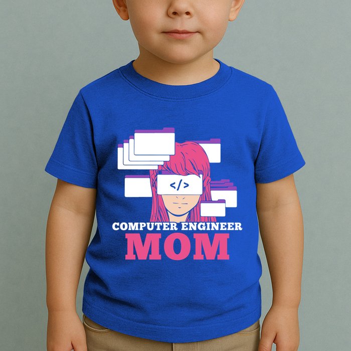 Computer Engineer Mom Coder Coding Programmer Programming Gift Toddler T-Shirt