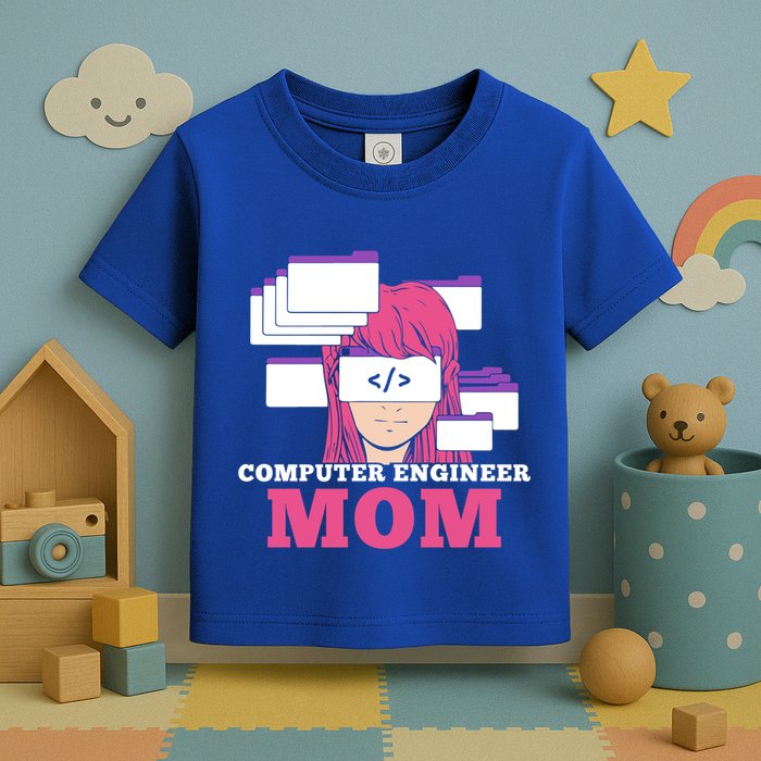 Computer Engineer Mom Coder Coding Programmer Programming Gift Toddler T-Shirt