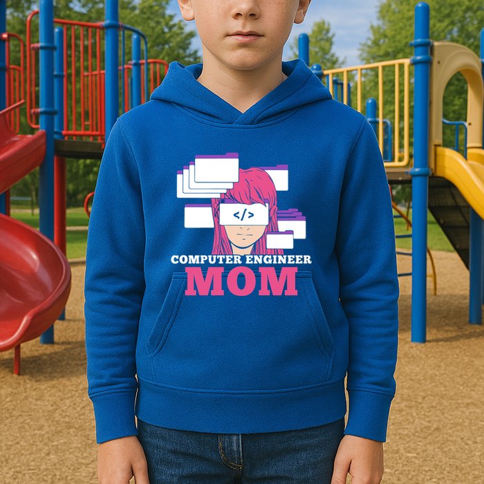 Computer Engineer Mom Coder Coding Programmer Programming Gift Kids Hoodie