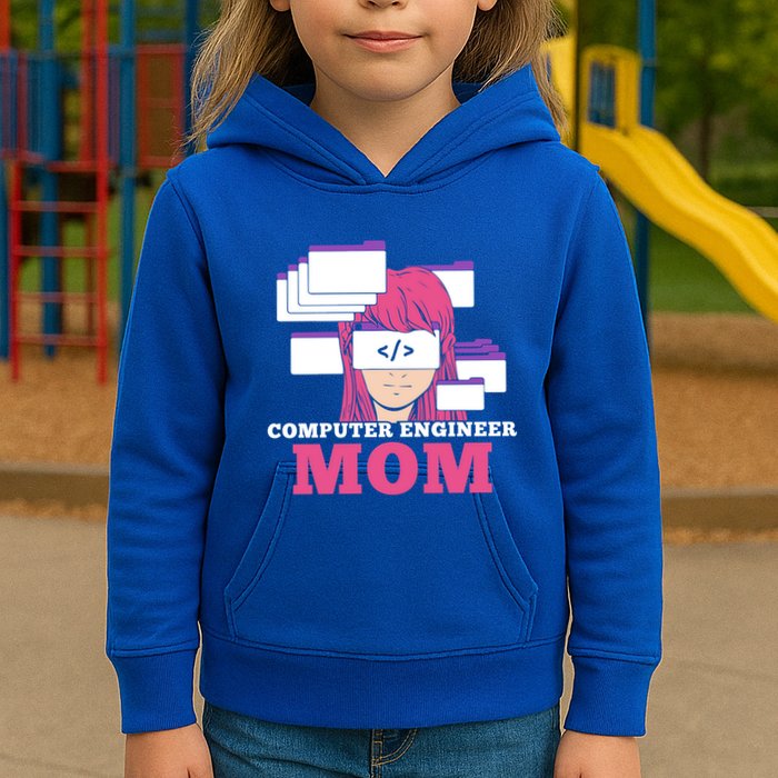 Computer Engineer Mom Coder Coding Programmer Programming Gift Kids Hoodie