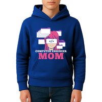 Computer Engineer Mom Coder Coding Programmer Programming Gift Kids Hoodie