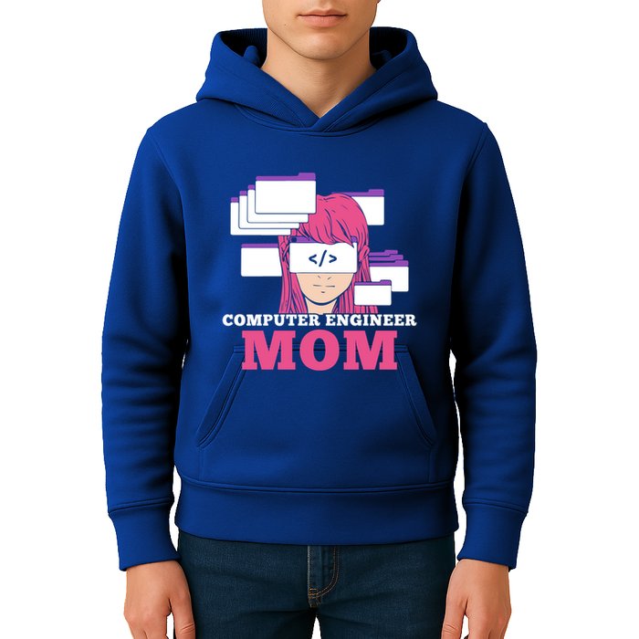 Computer Engineer Mom Coder Coding Programmer Programming Gift Kids Hoodie