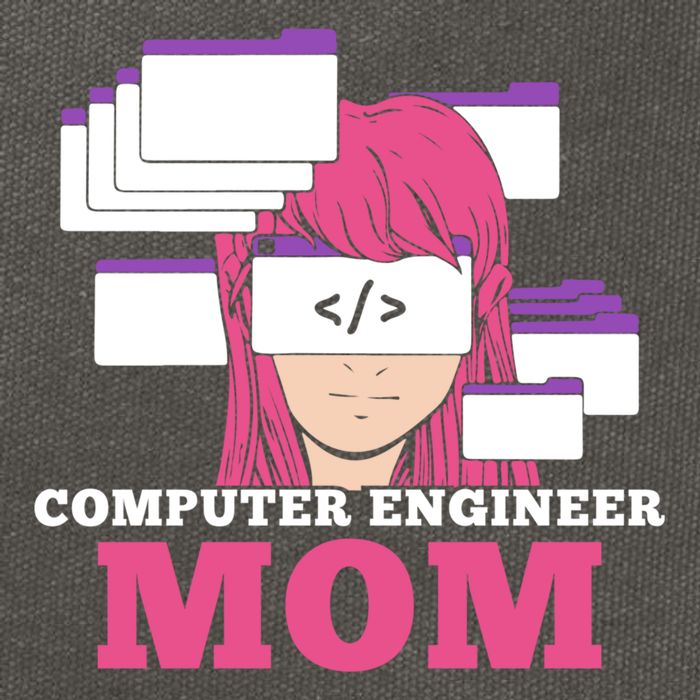 Computer Engineer Mom Coder Coding Programmer Programming Gift Cotton Canvas Backpack
