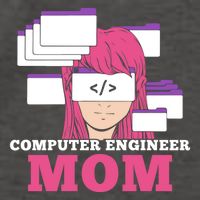 Computer Engineer Mom Coder Coding Programmer Programming Gift Vector Backpack