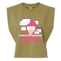 Computer Engineer Mom Coder Coding Programmer Programming Gift Garment-Dyed Women's Muscle Tee