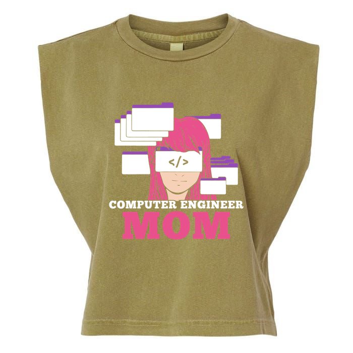 Computer Engineer Mom Coder Coding Programmer Programming Gift Garment-Dyed Women's Muscle Tee