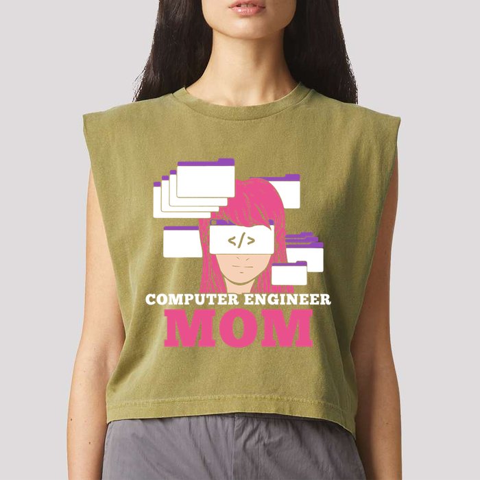 Computer Engineer Mom Coder Coding Programmer Programming Gift Garment-Dyed Women's Muscle Tee