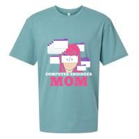 Computer Engineer Mom Coder Coding Programmer Programming Gift Sueded Cloud Jersey T-Shirt