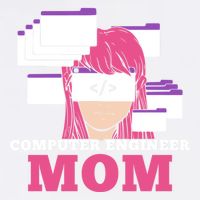 Computer Engineer Mom Coder Coding Programmer Programming Gift Garment-Dyed Sweatshirt