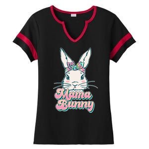 Cute Easter Mama Bunny Ladies Halftime Notch Neck Tee