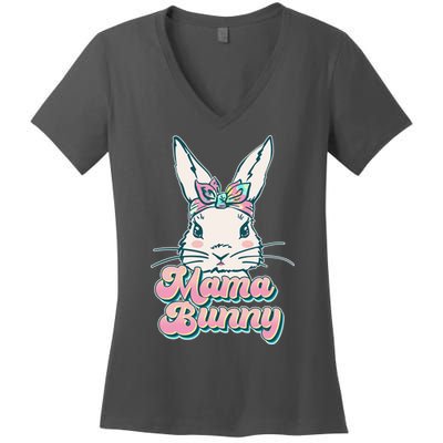 Cute Easter Mama Bunny Women's V-Neck T-Shirt