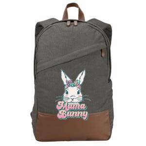 Cute Easter Mama Bunny Cotton Canvas Backpack