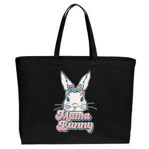 Cute Easter Mama Bunny Cotton Canvas Jumbo Tote