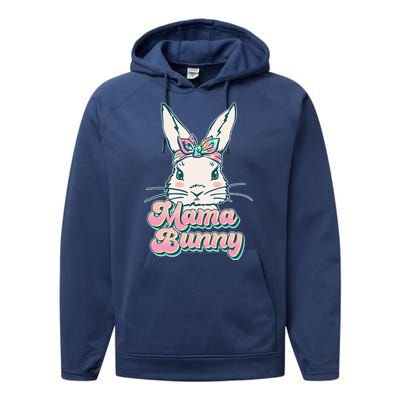 Cute Easter Mama Bunny Performance Fleece Hoodie