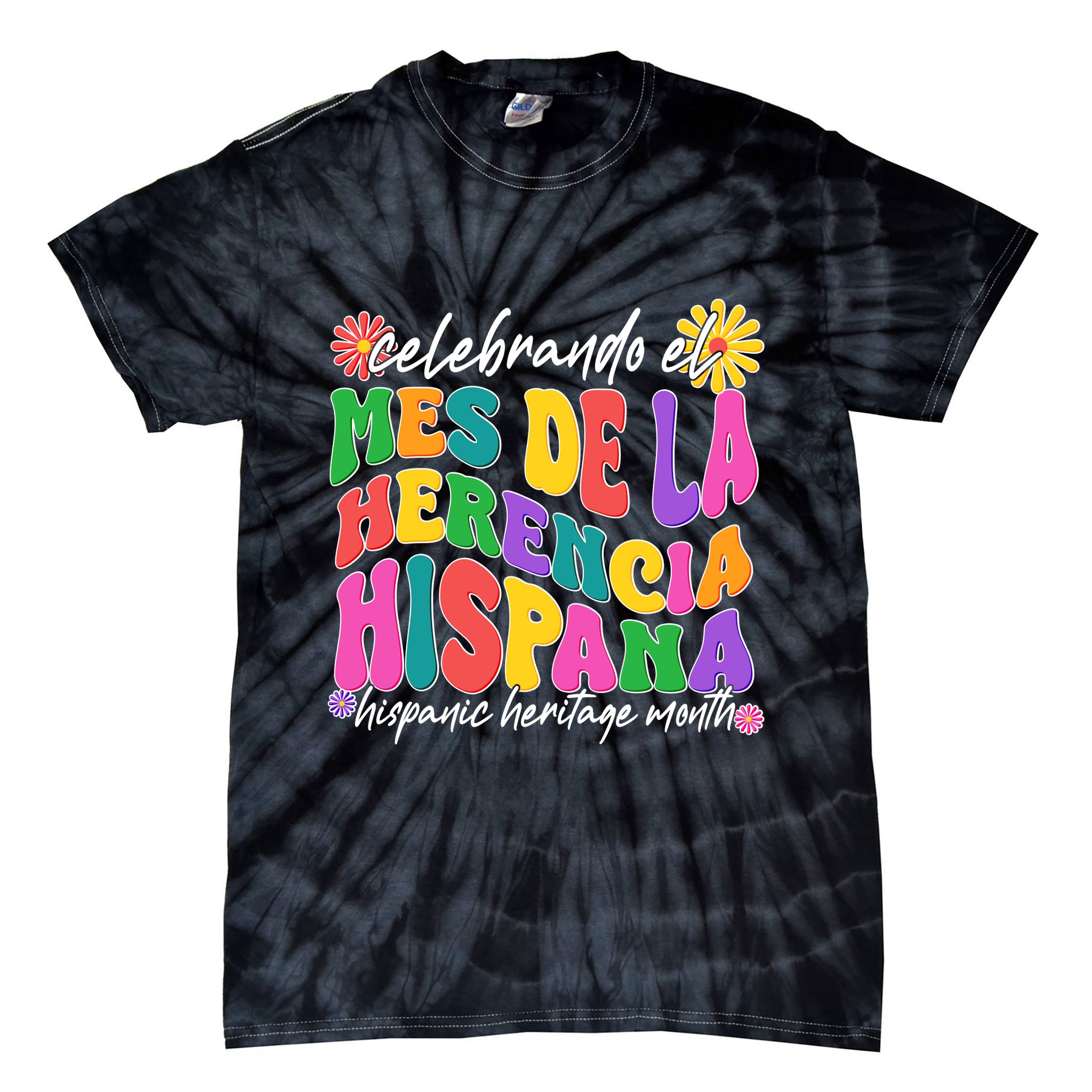 Celebrando EL Mes De La Herencia Hispana Hispanic Heritage Month Tie-Dye T-Shirt