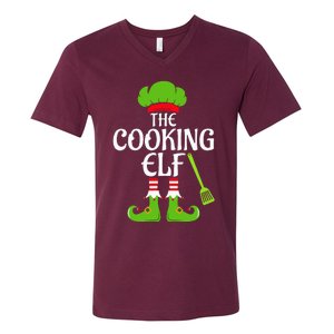 Cooking Elf Matching Family Group Christmas Party Xmas Funny V-Neck T-Shirt